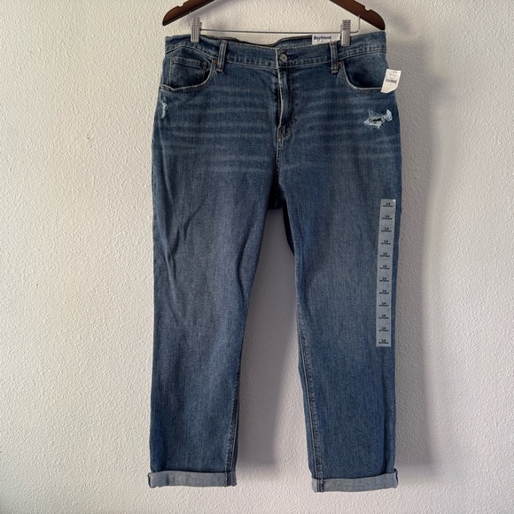 Casual Chic Old Navy Boyfriend Jeans Relaxed Fit Kelsey Denim Size 14 NEW - Picture 16 of 16